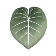 Philodendron Gloriosum 19.5" Tall Plant Leaf Pillow - Moody Green
