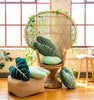 Philodendron Gloriosum 19.5" Tall Plant Leaf Pillow - Moody Green