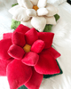 Poinsettia 23" Plant Pillow - Christmas Holiday Red
