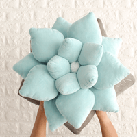 Poinsettia 20" Plant Pillow - Frost Blue