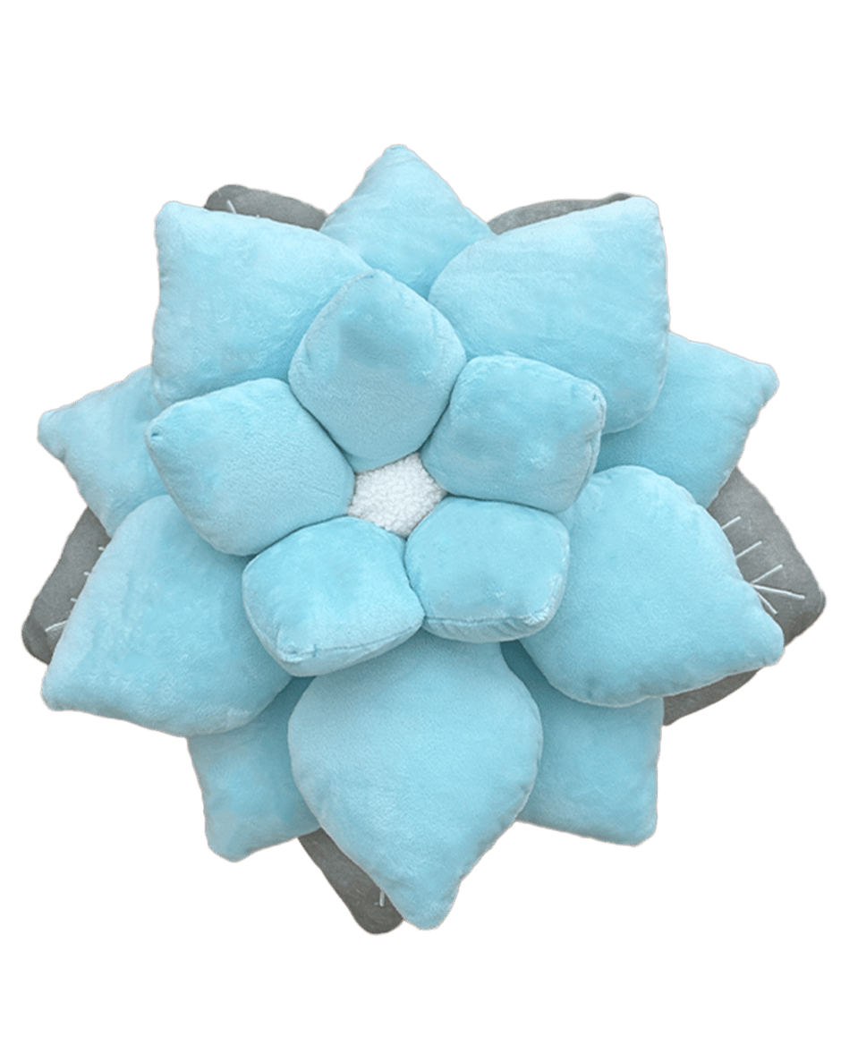 Poinsettia 20" Plant Pillow - Frost Blue