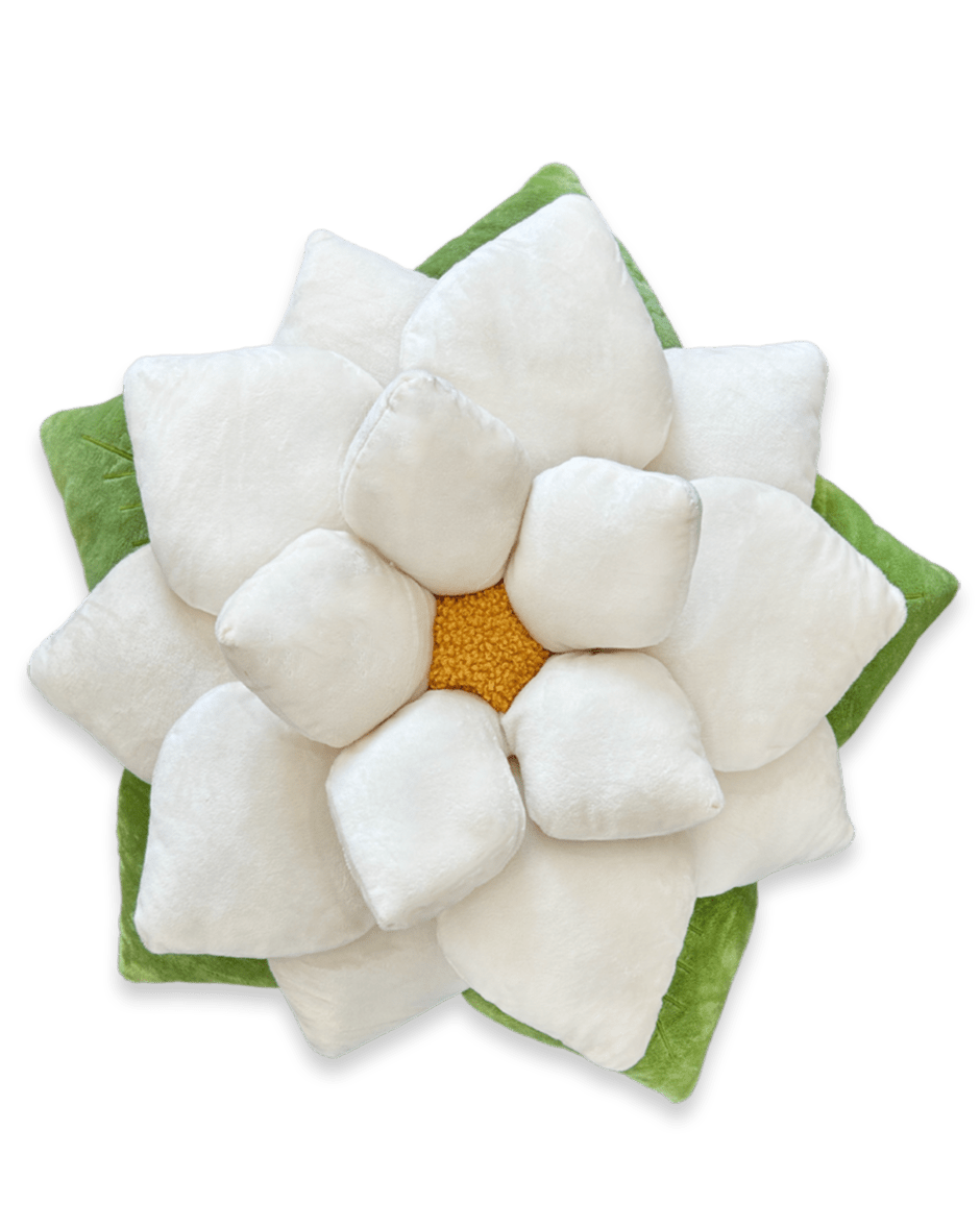 Poinsettia 23" Plant Pillow - Marshmallow White