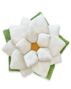 Poinsettia 23" Plant Pillow - Marshmallow White