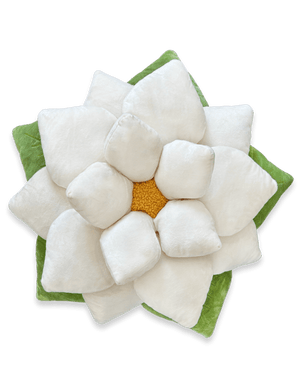 Poinsettia 23" Plant Pillow - Marshmallow White