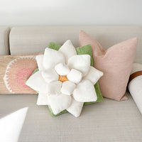 Poinsettia 23" Plant Pillow - Marshmallow White