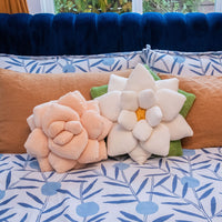 Poinsettia 23" Plant Pillow - Marshmallow White