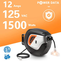 Retractable Extension Cord Reel-12/14/16 AWG Made By Giraffe Tools