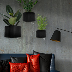 Ribbed Wall Planter, Various Colors & Sizes
