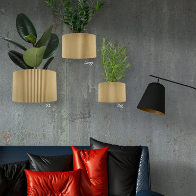 Ribbed Wall Planter, Various Colors & Sizes