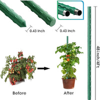 Twenty (20) Strong Steel Garden Stakes (available in lengths of:  3', 4', 5', and 6') All plant sticks are 7/16" diameter. Extra Grabby Coating