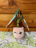 Begonia Variegated Maculata Plant Plush Keychain