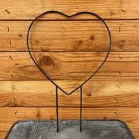 Coated Metal Plant Trellis -Heart