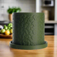 Tiny Squiggle Cheetah Planter Pot With Drainage & Drip Tray, Pick Your Color & Size