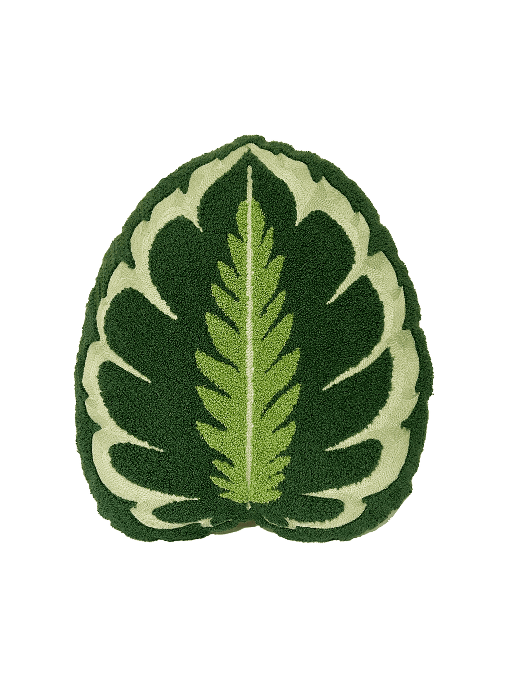 Tufted Calathea Medallion Plant Leaf Pillow