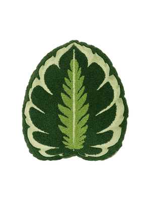 Tufted Calathea Medallion Plant Leaf Pillow