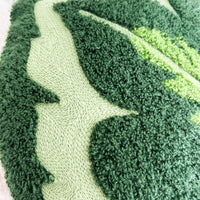 Tufted Calathea Medallion Plant Leaf Pillow